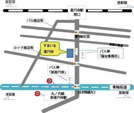 委託法人　社会福祉法人　東京都手をつなぐ育成会地図